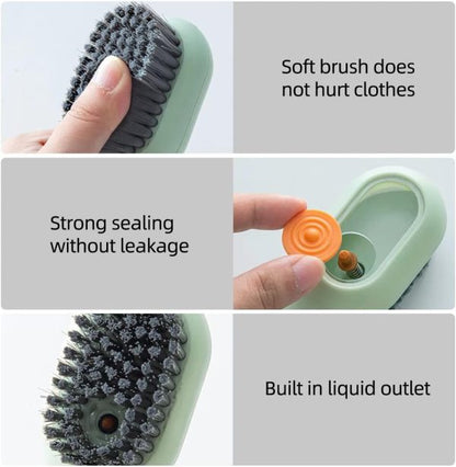 Shoe Brush with Liquid Dispensing
