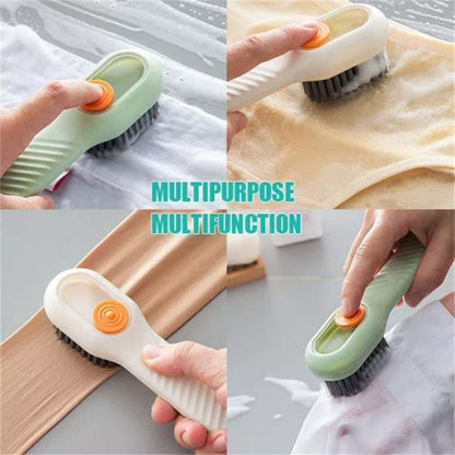 Shoe Brush with Liquid Dispensing