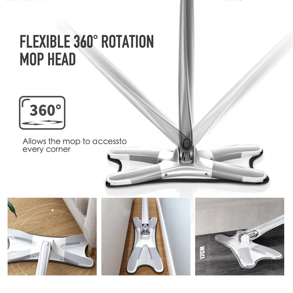 X Shape Microfiber Mop